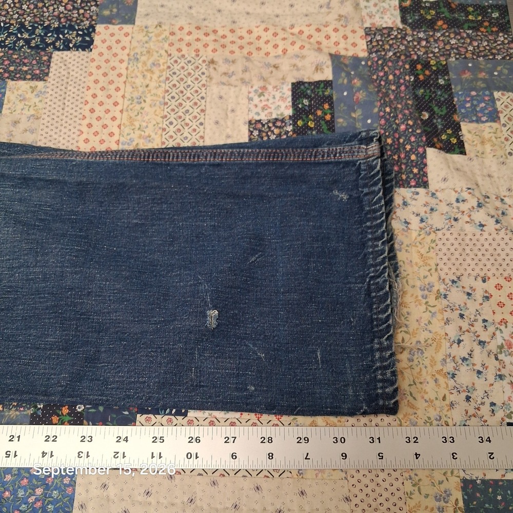 True Vintage Washington Dee Cee Carpenter Jeans Mens 28x32 Prentice Zip USA 60s - Picture 10 of 12
